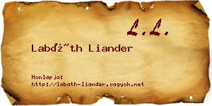 Labáth Liander névjegykártya